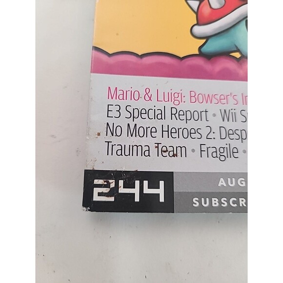 Nintendo Power Volume 244 Mario & Luigi Bowser's Inside Story No Poster - Picture 3 of 6